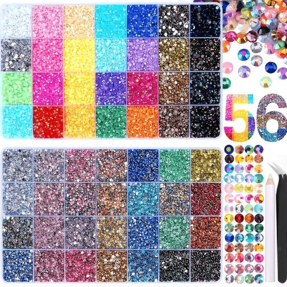 Resin Jewelry Kit - Multicolor hars strass steentjes set, gemengde