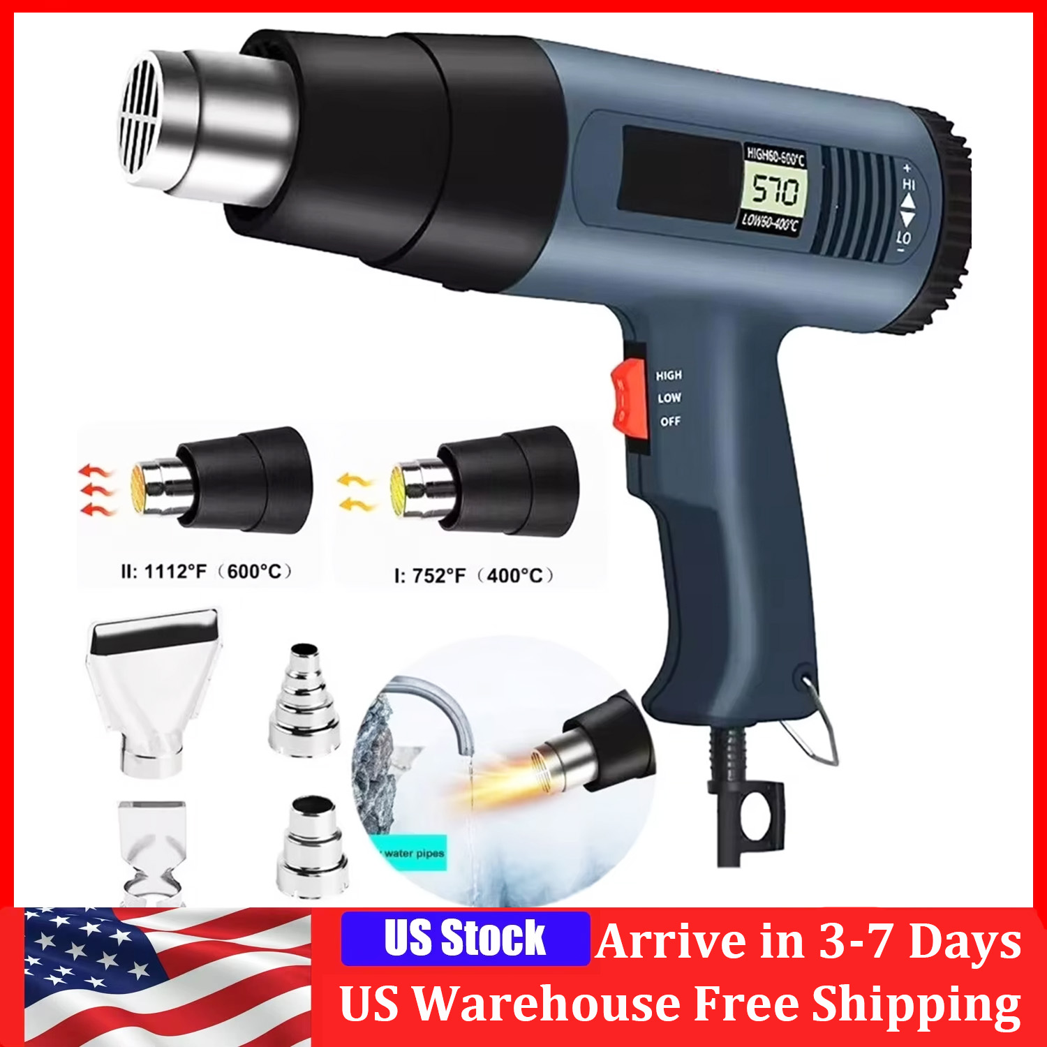 2000W elektrisch heteluchtpist - Heat Gun Small recensie en prijs